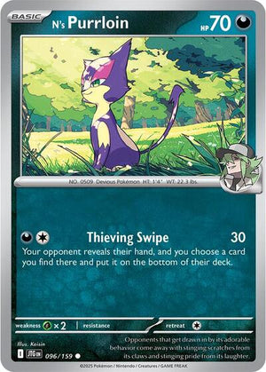 Pokemon TCG - SV09: Journey Together - N's Purrloin - 096/159