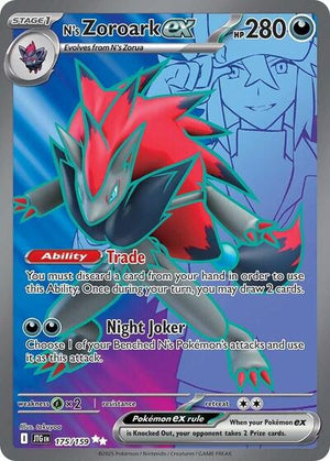 Pokemon TCG - SV09: Journey Together - N's Zoroark ex - 175/159 - Holofoil