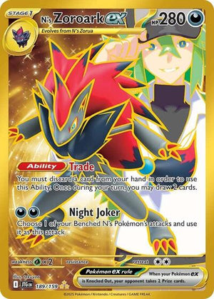Pokemon TCG - SV09: Journey Together - N's Zoroark ex - 189/159 - Holofoil