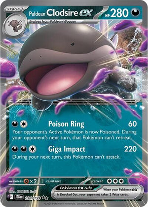 Pokemon TCG - SV09: Journey Together - Paldean Clodsire ex - 094/159 - Holofoil