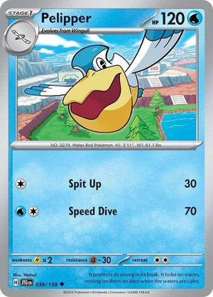 Pokemon TCG - SV09: Journey Together - Pelipper - 039/159 - Reverse Holofoil