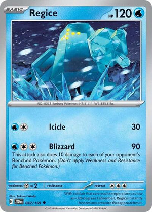 Pokemon TCG - SV09: Journey Together - Regice - 042/159 - Reverse Holofoil