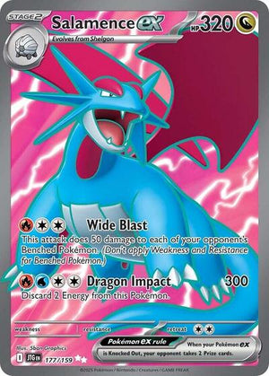 Pokemon TCG - SV09: Journey Together - Salamence ex - 177/159 - Holofoil