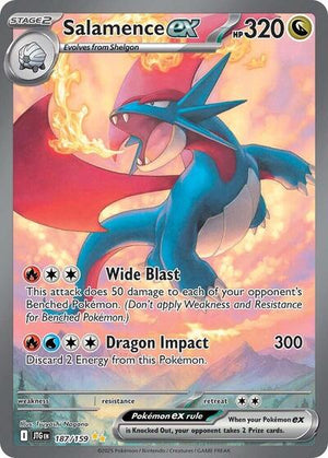 Pokemon TCG - SV09: Journey Together - Salamence ex - 187/159 - Holofoil