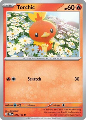 Pokemon TCG - SV09: Journey Together - Torchic - 022/159 - Reverse Holofoil