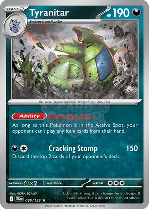 Pokemon TCG - SV09: Journey Together - Tyranitar - 095/159 - Holofoil