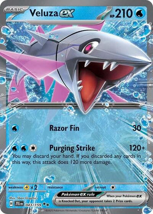 Pokemon TCG - SV09: Journey Together - Veluza ex - 043/159 - Holofoil