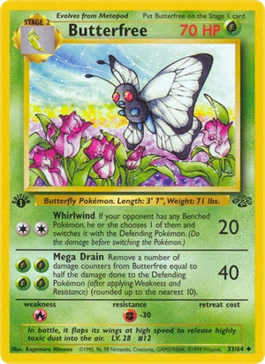 Pokemon TCG - Jungle - Butterfree - 33/64 - 1st Edition