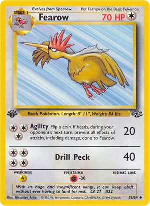 Pokemon TCG - Jungle - Fearow - 36/64 - 1st Edition