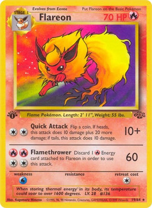 Pokemon TCG - Jungle - Flareon - 19/64 - Unlimited