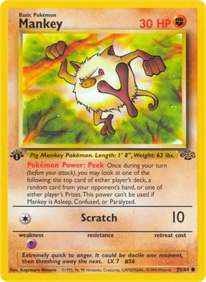 Pokemon TCG - Jungle - Mankey - 55/64 - Unlimited
