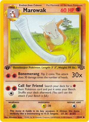 Pokemon TCG - Jungle - Marowak - 39/64 - 1st Edition