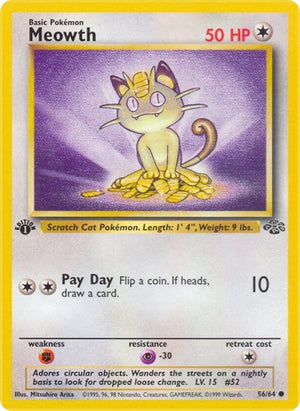 Pokemon TCG - Jungle - Meowth - 56/64 - Unlimited