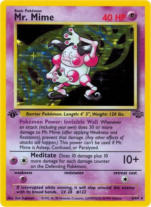 Pokemon TCG - Jungle - Mr. Mime - 06/64 - Unlimited Holofoil