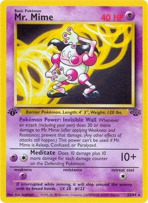 Pokemon TCG - Jungle - Mr. Mime - 22/64 - Unlimited