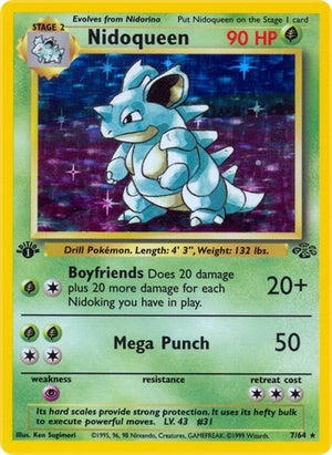 Pokemon TCG - Jungle - Nidoqueen - 07/64 - Unlimited Holofoil