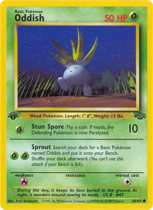 Pokemon TCG - Jungle - Oddish - 58/64 - Unlimited