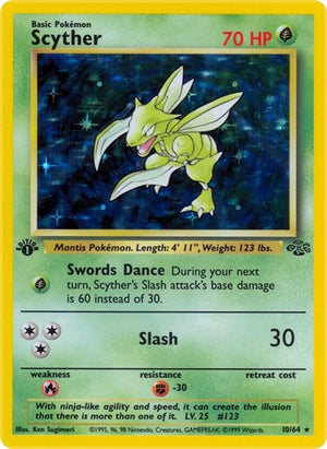 Pokemon TCG - Jungle - Scyther - 10/64 - Unlimited Holofoil