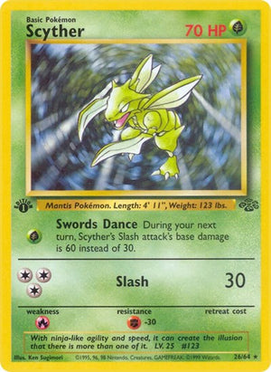 Pokemon TCG - Jungle - Scyther - 26/64 - 1st Edition