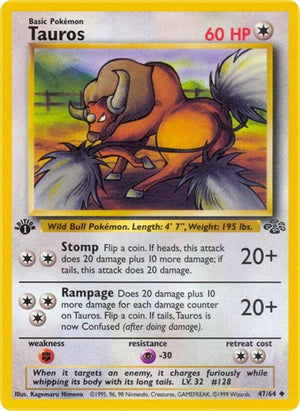 Pokemon TCG - Jungle - Tauros - 47/64 - Unlimited