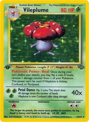 Pokemon TCG - Jungle - Vileplume - 15/64 - Unlimited Holofoil