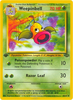 Pokemon TCG - Jungle - Weepinbell - 48/64 - 1st Edition