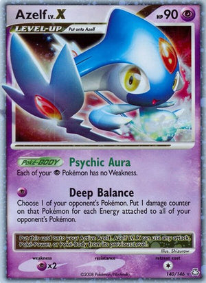Pokemon TCG - Legends Awakened - Azelf LV.X - 140/146 - Holofoil