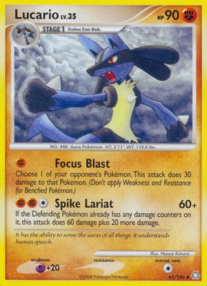 Pokemon TCG - Legends Awakened - Lucario - 61/146 - Reverse Holofoil