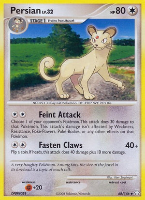Pokemon TCG - Legends Awakened - Persian - 68/146 - Reverse Holofoil