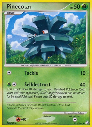 Pokemon TCG - Legends Awakened - Pineco - 113/146 - Reverse Holofoil