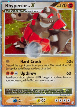 Pokemon TCG - Legends Awakened - Rhyperior LV.X - 145/146 - Holofoil