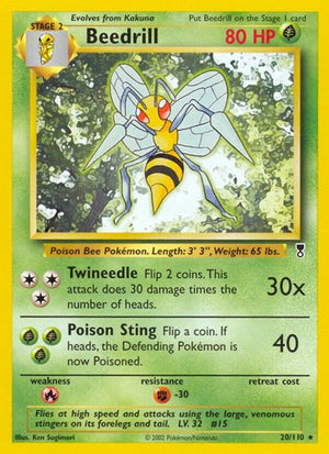 Pokemon TCG - Legendary Collection - Beedrill - 020/110 - Reverse Holofoil