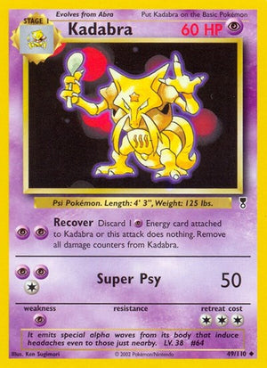 Pokemon TCG - Legendary Collection - Kadabra - 049/110 - Reverse Holofoil