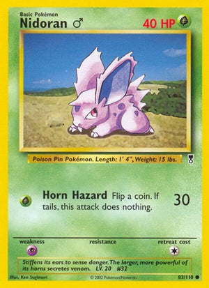 Pokemon TCG - Legendary Collection - Nidoran M - 083/110 - Reverse Holofoil