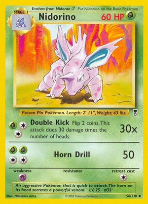 Pokemon TCG - Legendary Collection - Nidorino - 056/110 - Reverse Holofoil
