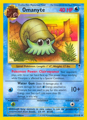 Pokemon TCG - Legendary Collection - Omanyte - 057/110 - Reverse Holofoil