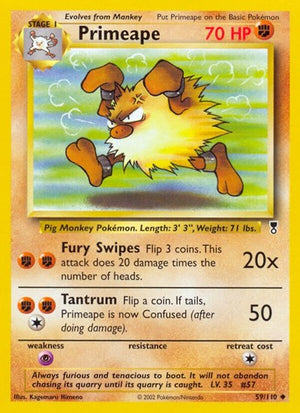 Pokemon TCG - Legendary Collection - Primeape - 059/110 - Reverse Holofoil