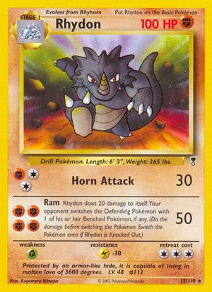 Pokemon TCG - Legendary Collection - Rhydon - 035/110 - Reverse Holofoil