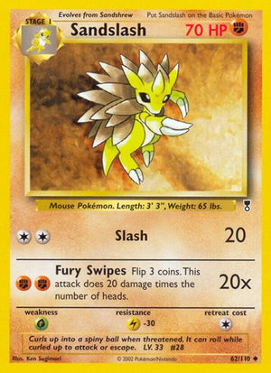 Pokemon TCG - Legendary Collection - Sandslash - 062/110 - Reverse Holofoil