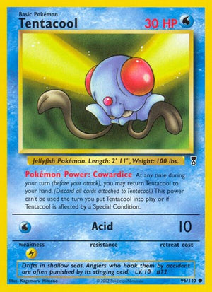Pokemon TCG - Legendary Collection - Tentacool - 096/110 - Reverse Holofoil