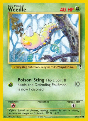 Pokemon TCG - Legendary Collection - Weedle - 099/110 - Reverse Holofoil
