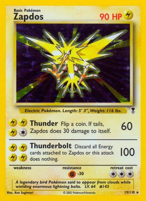 Pokemon TCG - Legendary Collection - Zapdos - 019/110 - Reverse Holofoil