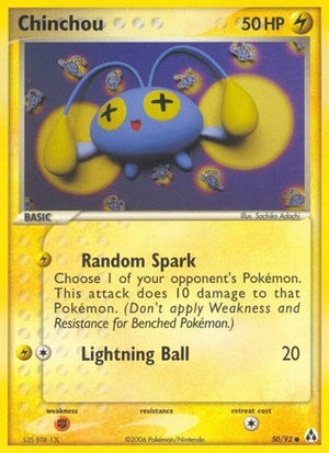 Pokemon TCG - EX Legend Maker - Chinchou - 50/92 - Reverse Holofoil