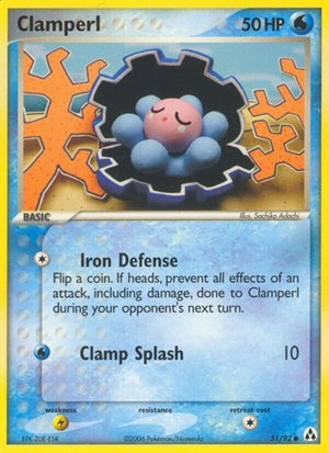Pokemon TCG - EX Legend Maker - Clamperl - 51/92 - Reverse Holofoil