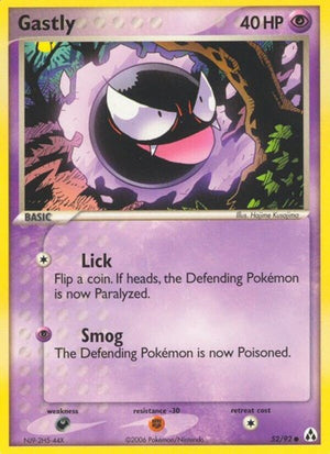Pokemon TCG - EX Legend Maker - Gastly - 52/92 - Reverse Holofoil