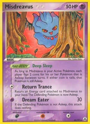 Pokemon TCG - EX Legend Maker - Misdreavus - 40/92 - Reverse Holofoil