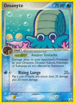 Pokemon TCG - EX Legend Maker - Omanyte - 60/92 - Reverse Holofoil