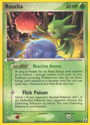 Pokemon TCG - EX Legend Maker - Roselia - 42/92 - Reverse Holofoil