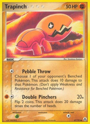 Pokemon TCG - EX Legend Maker - Trapinch - 67/92 - Reverse Holofoil