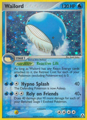 Pokemon TCG - EX Legend Maker - Wailord - 14/92 - Holofoil